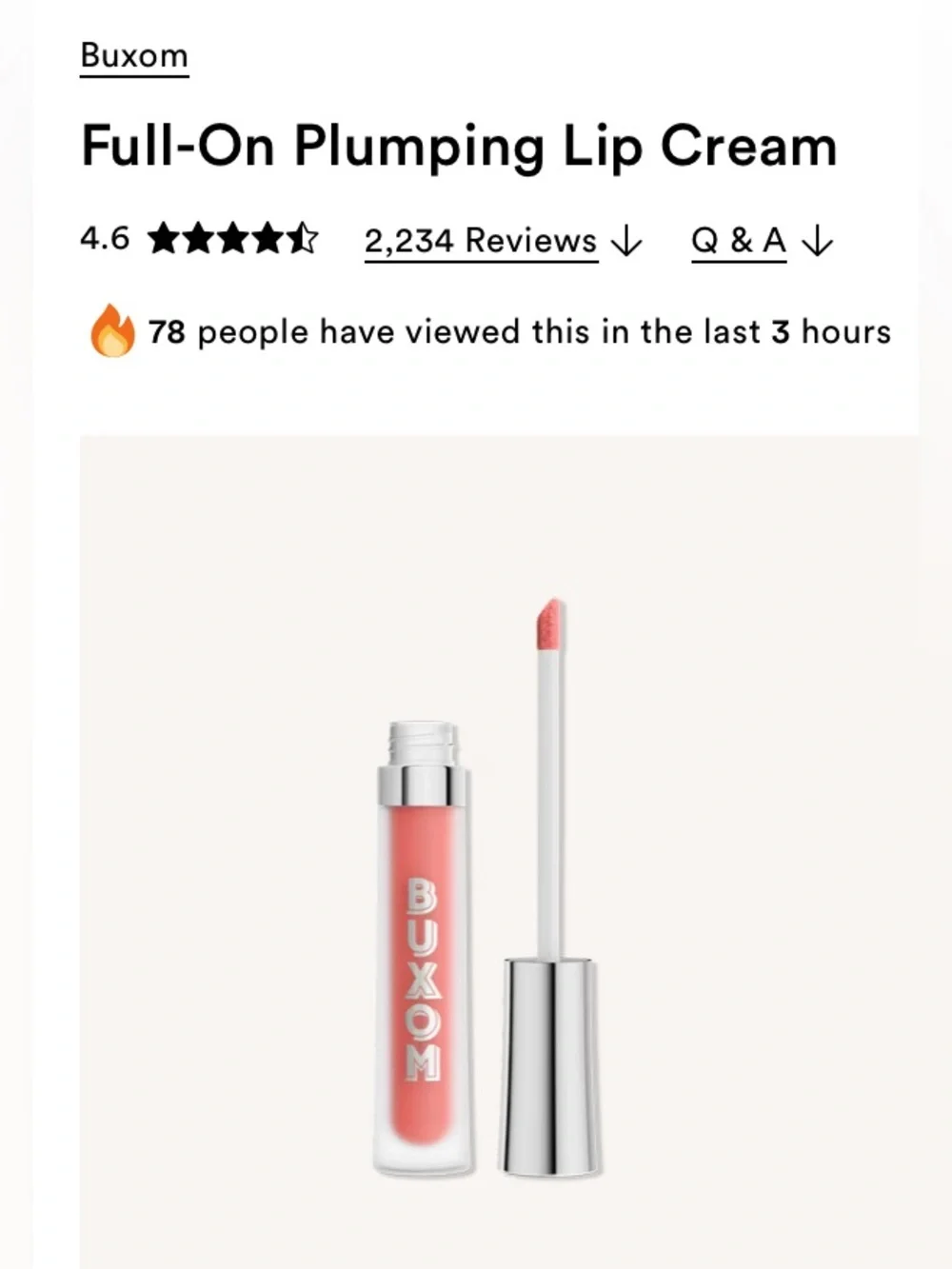 Buxom Full-On Plumping Lip Cream NWT